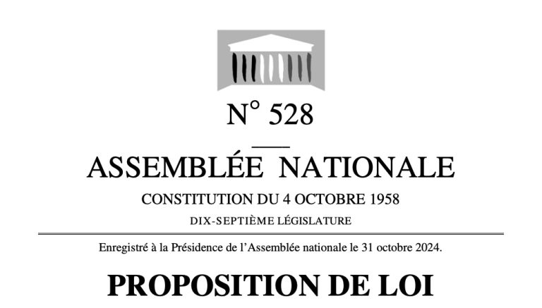 Capture papier ministère "Proposition de loi"